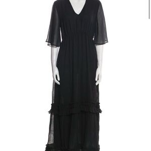 Ganni Black Sheer Maxi Dress